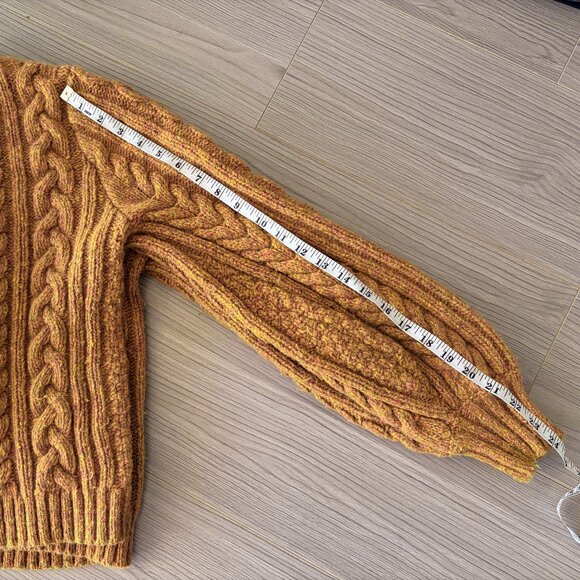 Sezane Andina Cardigan in Ochre Size L - Picture 9 of 9